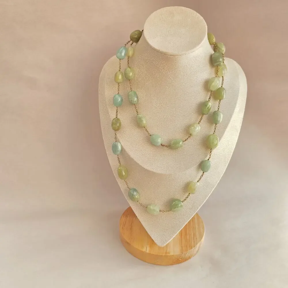 HSN Rarities Sterling 925 Vermail Green Beryl Nugget 40